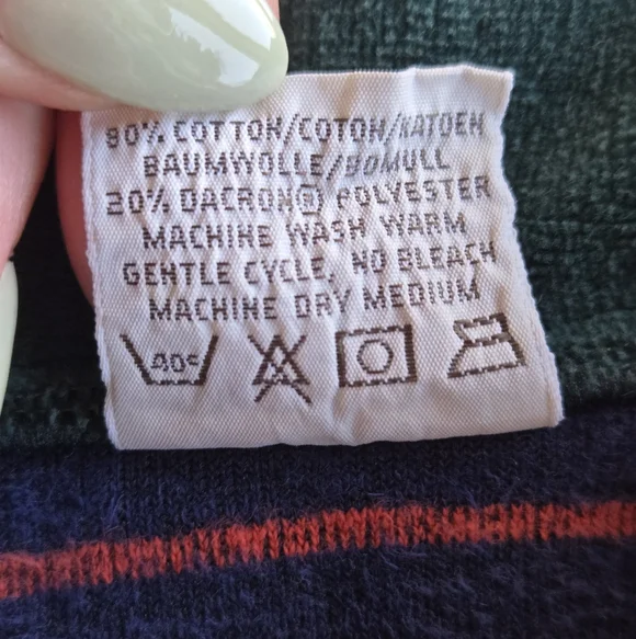 Vintage 70s Campus Velour Striped Polo Shirt - Men’s Large - Retro Mod - Picture 6 of 6